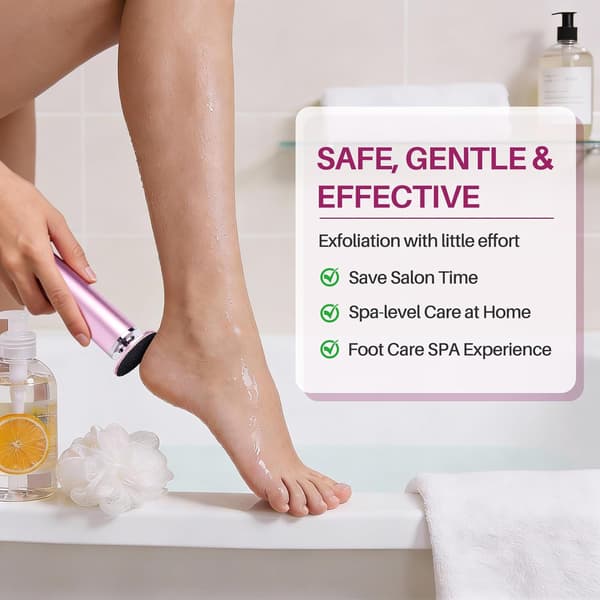 Electric Callus Remover: Adjustable Speed Foot File for Cracked Heels, 60 Sanding Discs