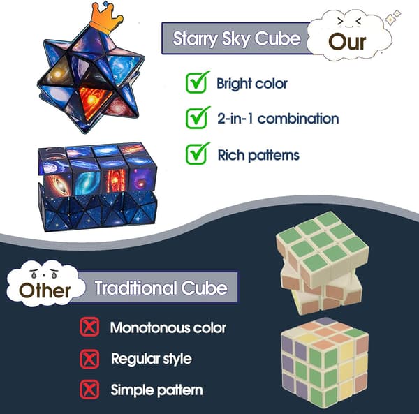 Infinity Cube Fidget Toy for Kids 8-12 Birthday Gift Idea [JUN]