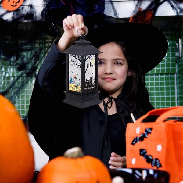 3-pak Halloween-lanterne græskar heks spøgelse flammefri LED-lys