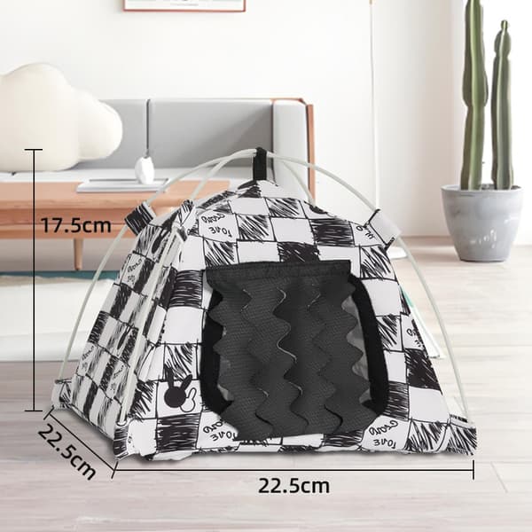 Hamster Mini Tent Hideout, No Bottom Lightweight & Easy to Clean, Rat Bed Without Installation Syrian Hamster Bed House, Suitable for Mouse, Fancy