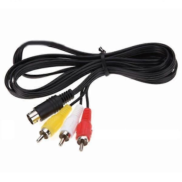 1.8m 9-Pin Audio Video Av Cable A/v 3rca Connection Cord for Sega Genesis 2 3