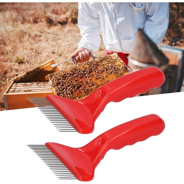Beekeeping Uncapping Fork, 21 Stainless Steel Teeth, Beekeeping Tool, Honey Extractor for Farm 2PCS