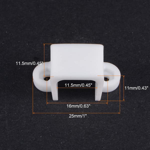 Motorfestebrakett Base 11,5 mm Hvit med skruer og muttere size_name 30x40x6mm