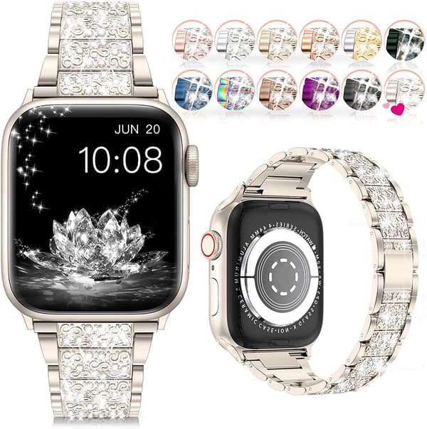 Starlight Apple Band 38mm 40mm 41mm Serie 8 7 6 5 4 3 2 1 SE Dame