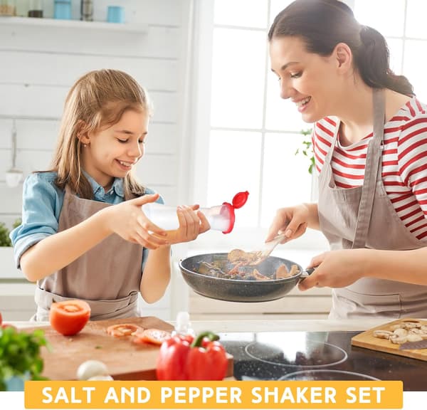 2-delad pepparströare timglas salt med lock för camping utomhus lunch hem kök restaurang