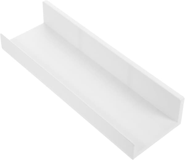 Wall Mounted Picture Ledge Shelf White ABS Rustic Protective Ledge Easy to Install Floating