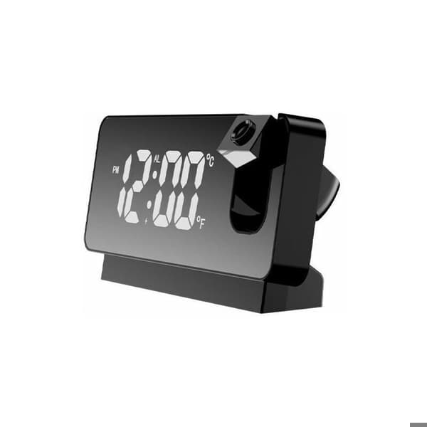 Projektioherätyskello 180° Projektioherätyskello Digitaalinen Kello - Musta