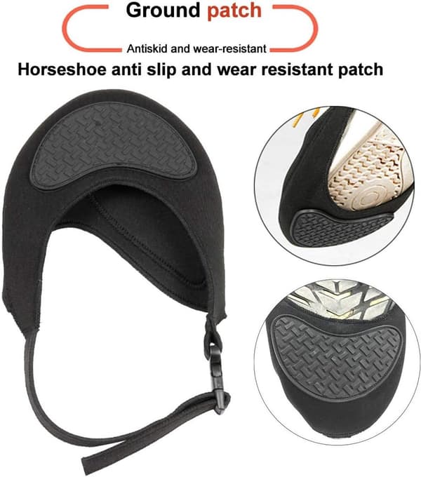 Motorcycle Gear Shift Shoe Protector, 2-piece set, 3mm diving fabric, waterproof, non-slip, for motorcycle riders, black