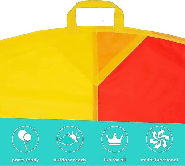 Twiddlers - 3.6m Parachute Play Tent Kids Game With 12 Handles