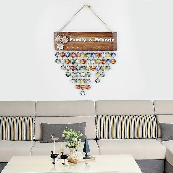 DIY Trä Familj Vänner Datum Markering Skylt Sublimering Ämnen Kalender Tavla Dekor DIY Hängande Kalender