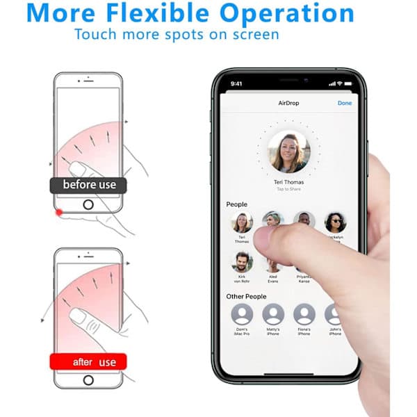 Transparent Phone Ring Holder, Universal Grip Stand for All Smartphones [JUN]