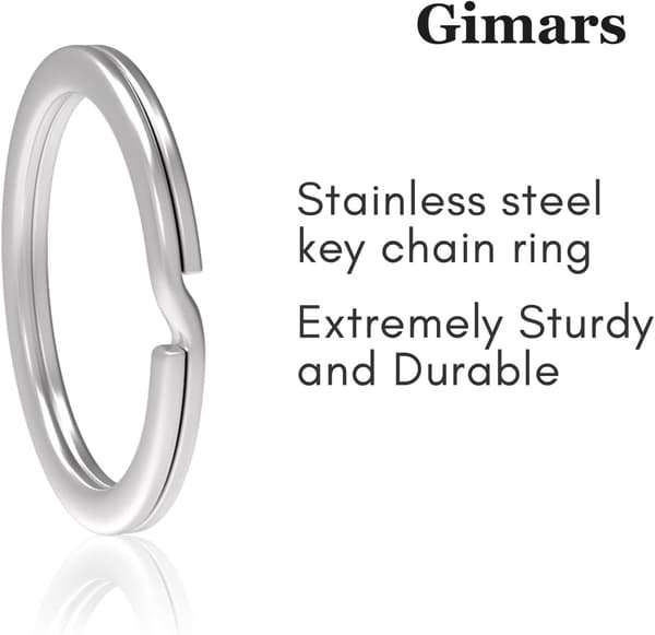 60 st nyckelringar i rostfritt stål, runda nyckelringar, delade ringar