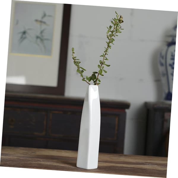 Keramisk blomvas blomsterarrangemang vas vit liten unik stil långvarig användning