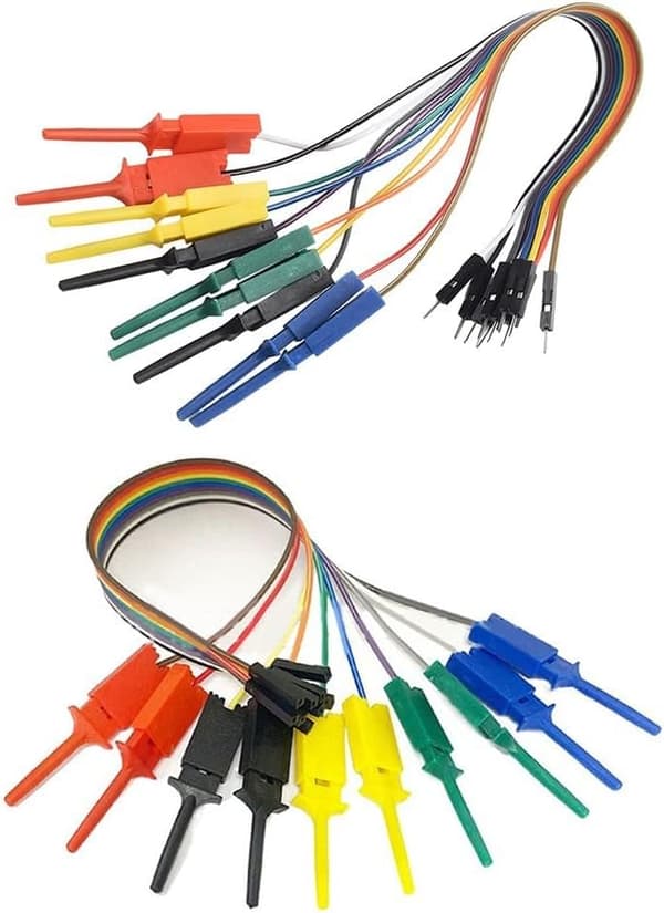 Testhagekredsløb 20 sæt og IC-ben, Breadboard-målelogikanalysator til pc'er med han- og hunklemmer, 20 cm ledninger Multimeter