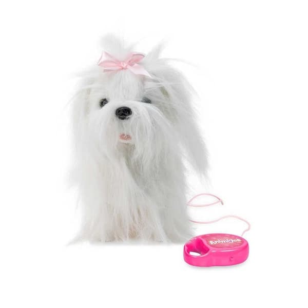 Animigos Teddy Bear / Stuffed Animal - Maltese Dog