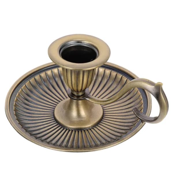 (pow yeah!) Retro Metal Candle Holder Vintage Table Candlestick