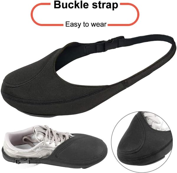 Motorcycle Gear Shift Shoe Protector, 2-piece set, 3mm diving fabric, waterproof, non-slip, for motorcycle riders, black