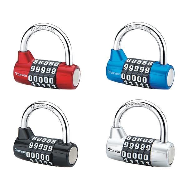 Large Size Five 5-Digit Combination Lock, Padlock for Gym Locker, Club-XM2-