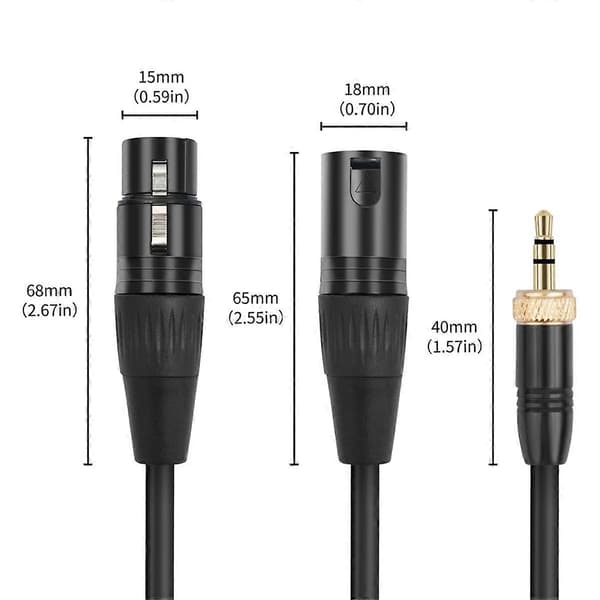 Til Nanlite CB-DMX-3.5C-1/2 DMX 3.5mm kabel til Forza 60 II, 60C, PavoTube II, 150B & 150 LED-lys