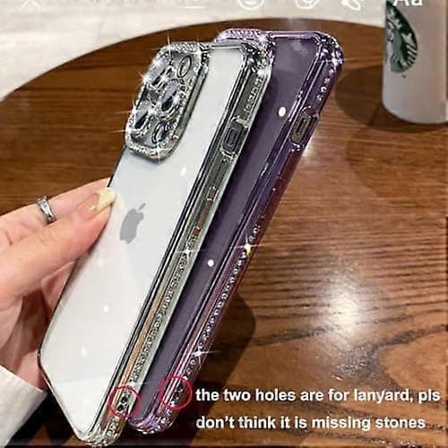 Glitterfodral för iPhone 15 med Bling Diamant Kameraskydd[JUN]