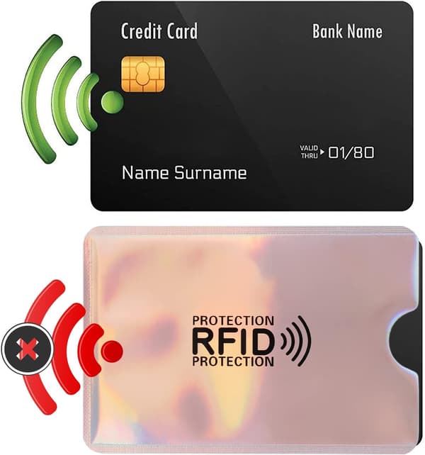 Farverig RFID-kortholder, 9 stykker blokerende til kvinder og mænd