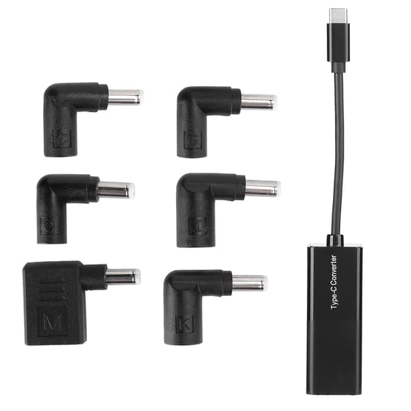 Type-C-omformer multifunksjonell bærbar PC strøm DC-portlader 65W + 6 adaptere