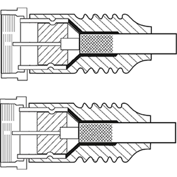 Satellite antenna cable (135 dB), 4x shielded Vit