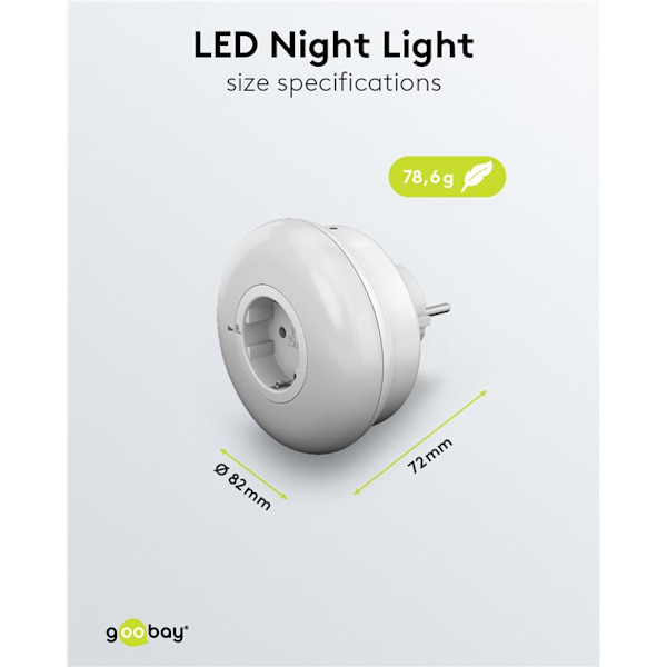 LED night light for wall socket Vit