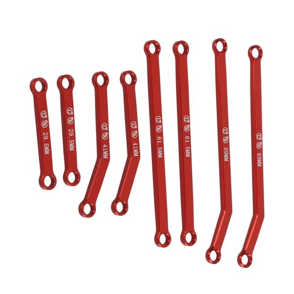 RC Parallel Linkage Assembly for AXIAL 1/24 SCX24 RC Crawler, Tie Rod Replacement Parts Red