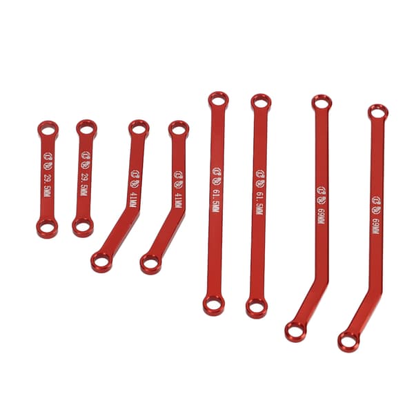 RC Parallel Linkage Assembly for AXIAL 1/24 SCX24 RC Crawler, Tie Rod Replacement Parts Red