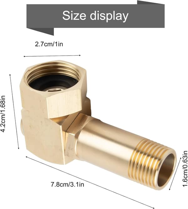 Messing slangeadapter, der forbinder haveslanger til standard 3/4 tommer drejeled til ruller med