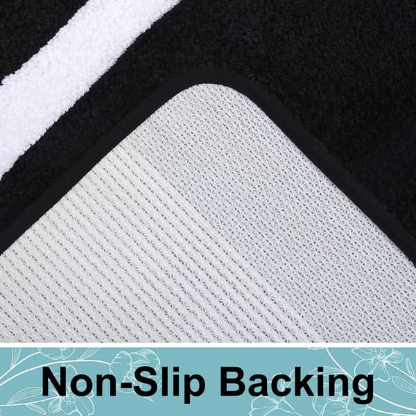 Sklisikker baderomsmatte, myk mikrofiber baderomsmatte, absorberende lang lugg