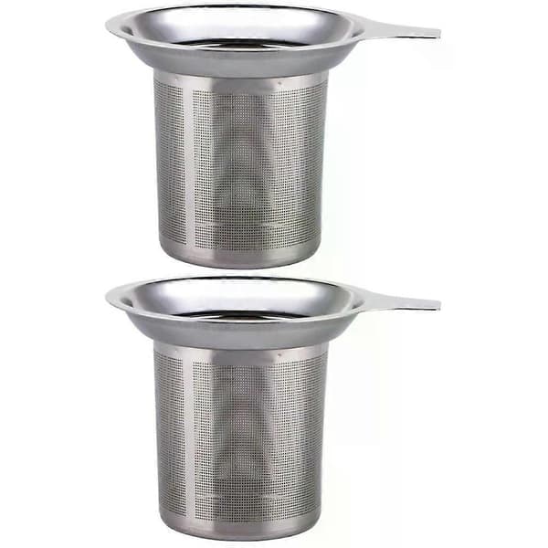 Tefilter Håndholdt Sil, 2-pakning Rustfritt Stål Kaffe- og Tesil