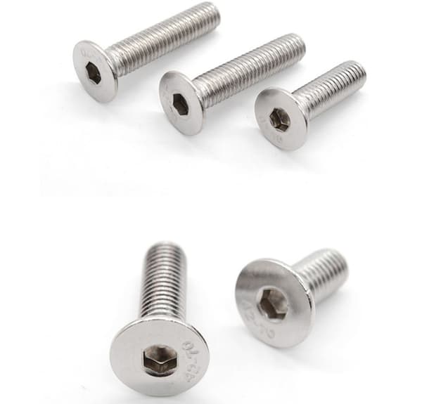 20 stk. forsænkede skruer M6 x 35 mm, rustfrit stål V2A VA A2