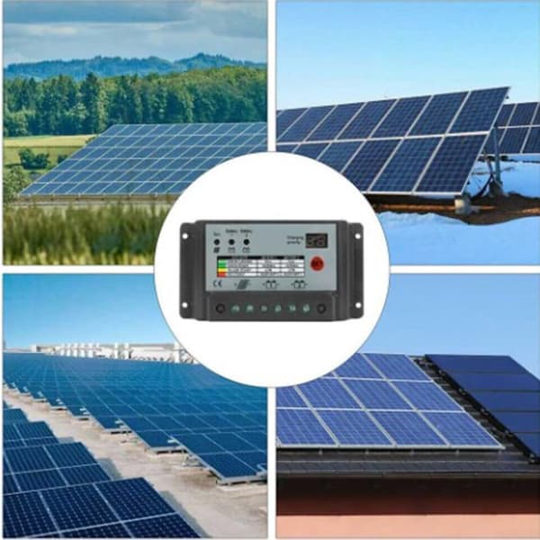 20A batterilading eller batterier dobbel solcellekontroller/regulator for 12V 24V
