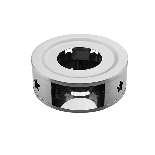 Stainless Steel Teapot Warmer - Silver Star Design | Tealight Powered Teapot Silver Silver Silver