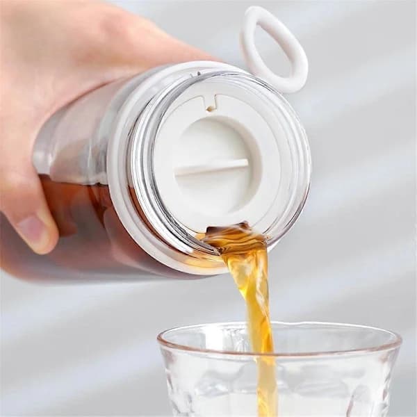 (Pow Yeah!) Cold Brew Coffee Maker Travel Mug with Soft Silicone Handle Portable Iced Coffee & Tea Infuser w
