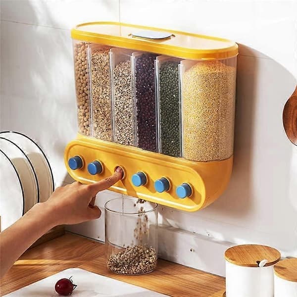Kitchen Container Dispenser Wall Mounted Sealed Food Storage Container Cereal Box Food Jar
