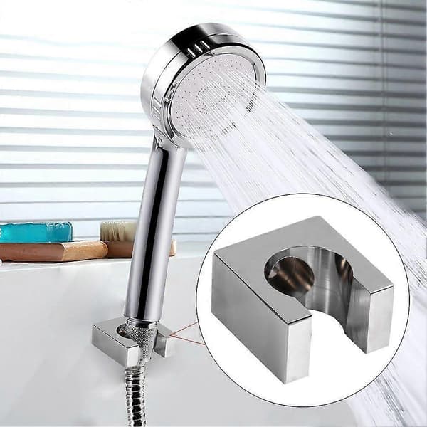 Shower Head Holder, Solid Copper Handheld Shower Bracket, Square Wall Mount for Bathroom and Toilet