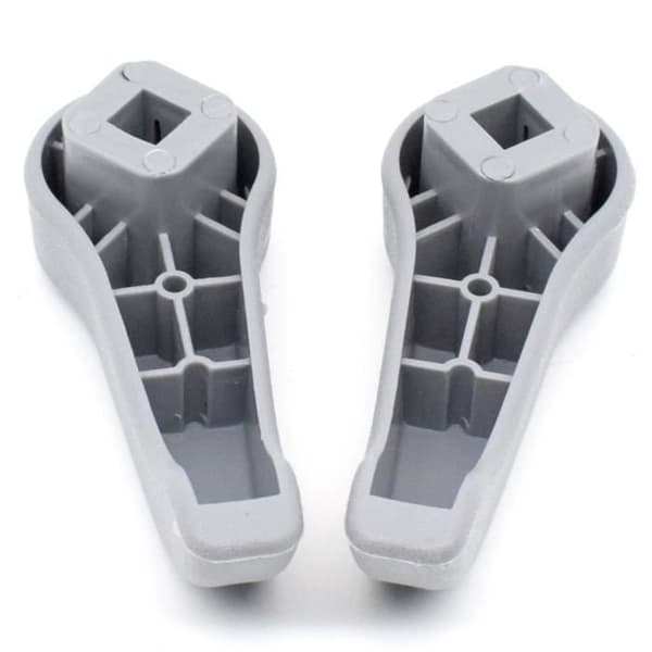 2x Right and Left Seat Adjustment Handles, Grey Adjustment Levers for Renault Clio and Twingo
