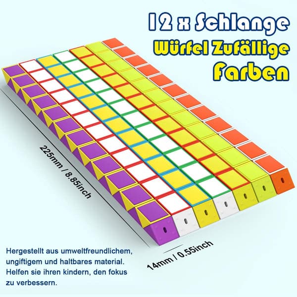 Party Bag Filler för barn - 12-pack 24-block magisk ormkub, Va