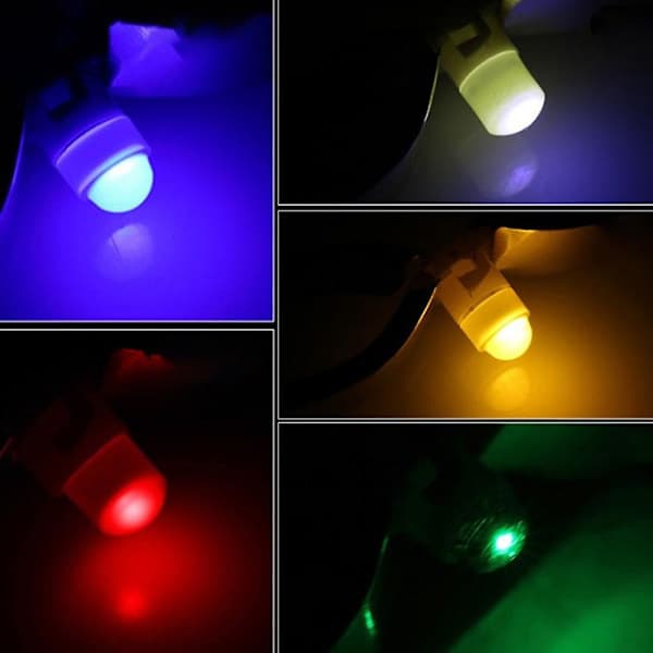 10 stk T3 Led 1smd 12v Bil Instrumentpanel Indikatorlampe Interiør Leselys Pærer Hvit