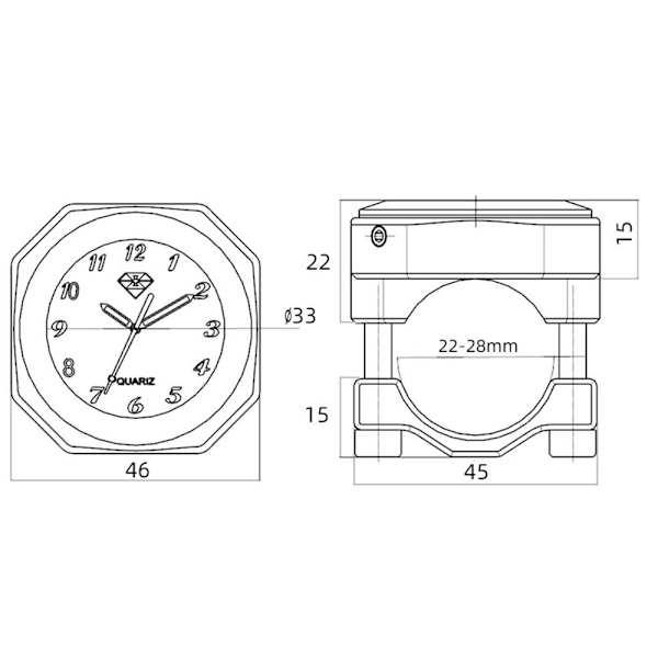 Styrtermometer Vattentät Temperaturdisplay{hw} silver silver