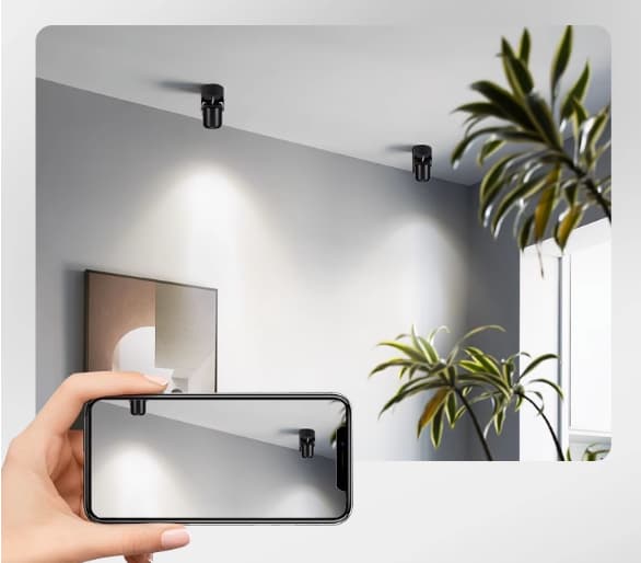 White indoor spotlight, white LED ceiling spotlight adjustable ceiling spotlight (warm white light)
