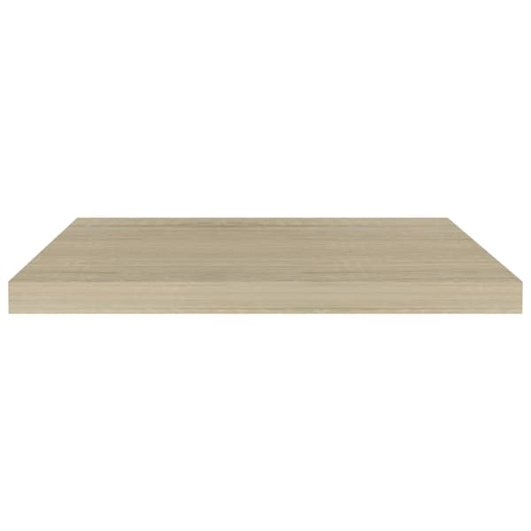 vidaXL Svevende vegghyller 2 stk eik 60x23,5x3,8 cm MDF brun Brun