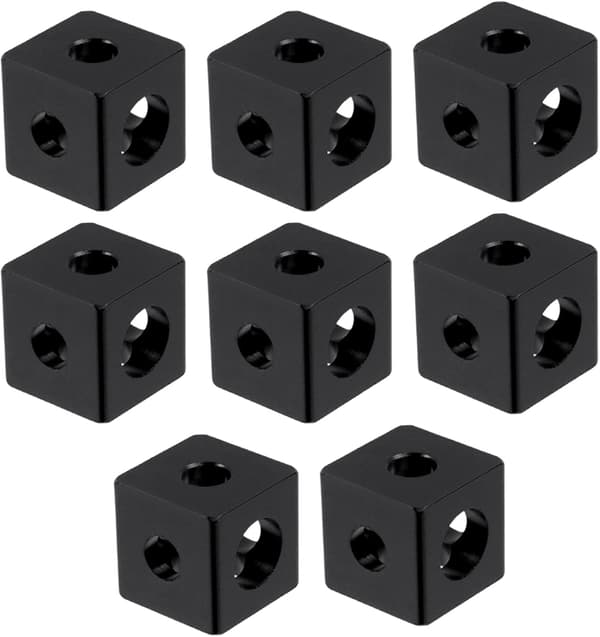 3-veis hjørnefeste kube Black 2020 Three-Way