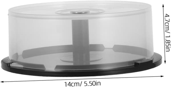 Empty CD/DVD Storage Box for 25 Discs, Compact Round Container for Home, Office, Bar, Practical Organizer