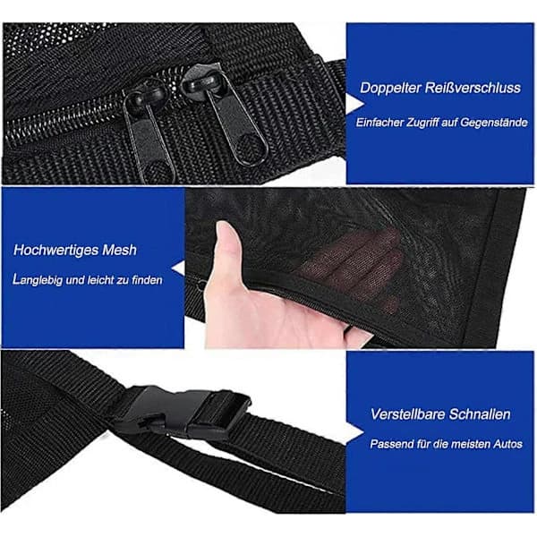 (pow yeah!) Car RV Roof Net, 90*65cm Polyester Storage Net Organizer for Blankets and Zippers, Cargo, SUV, Van