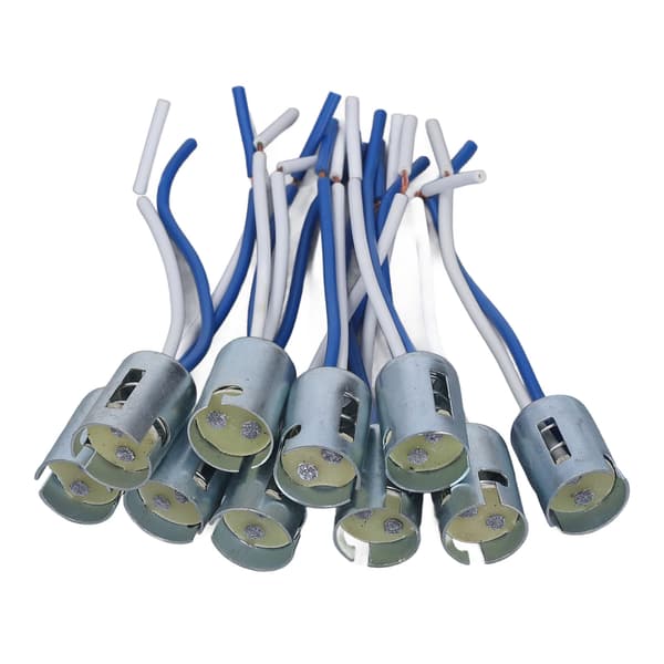 10-pack LED Bulb Socket Holder Twist Light Base Wire Connector for 1157 Bulb