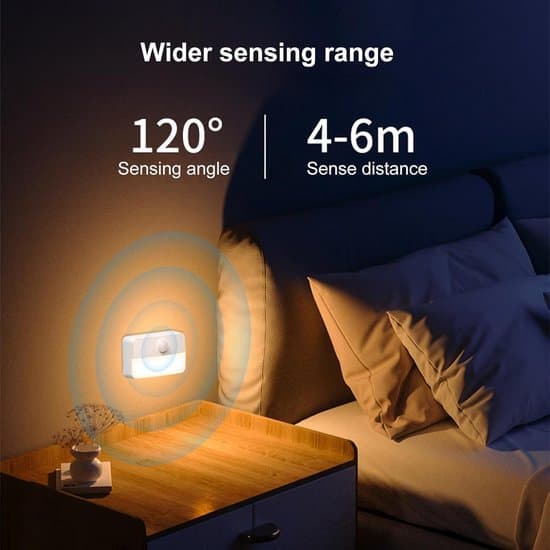 LED Night Light with Motion Sensor (6 pieces) - Sensor Night Lights - Night Light for Children's Room - Square Night Light - Children & Baby - Warm Light